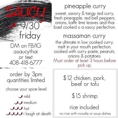 Menu photo 4 Saucy Thai Gilroy, CA