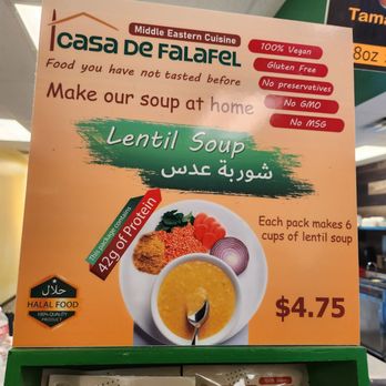 Casa De Falafel - Middle Eastern Cuisine - Lentil soup mix - Vegan Near Me - Glendale, Arizona Casa De Falafel - Middle Eastern Cuisine - Lentil soup mix - Vegan Near Me - Glendale, Arizona