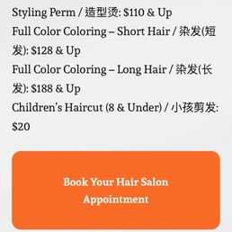Website lists men's haircut as $20. Website lists men's haircut as $20.