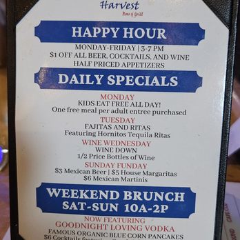 Blue Corn Harvest Bar & Grill - Happy hour menu - Southern Near Me - Georgetown, Texas