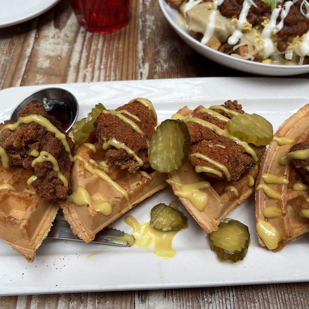 Nashville chicken and waffles Nashville chicken and waffles