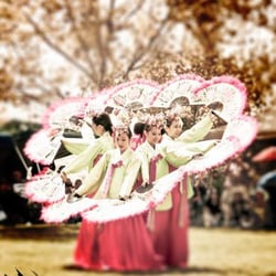 Ko's Traditional Korean Dance Studio - Performance in Valencia for a Tae Kwon Do competition--Traditional Fan Dance