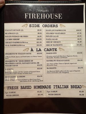 Menu photo 7 DiNapoli's Fire House Barstow, CA