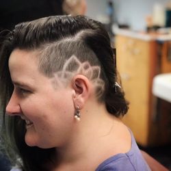 Moonshine Hair Studio - Lotus flower under/side cut