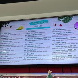 Hawa Smoothies and Bubble Tea - Menu 2/22/23