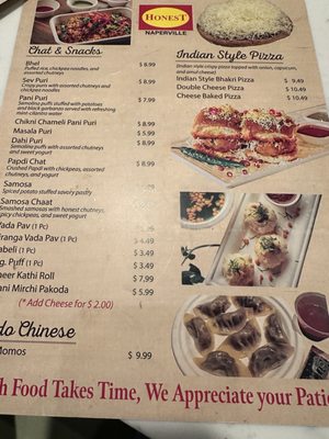 Menu photo 5 Honest Naperville, IL