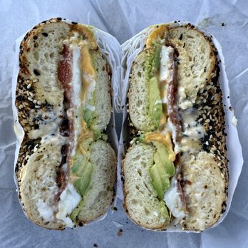 Forgotten Bakery - This is their "The BAE" Bagel Sandwich we ordered on an everything bagel - Bakeries Near Me - Sacramento, California Forgotten Bakery - This is their "The BAE" Bagel Sandwich we ordered on an everything bagel - Bakeries Near Me - Sacramento, California