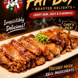 Fat Boy Roasted Delights - Crispy skin, juicy meat, and bold flavor in every bite! Freshly made and roasted to perfection at Fat Boy Roasted Delights.