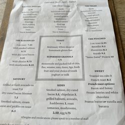 Same Same But Different - Menu