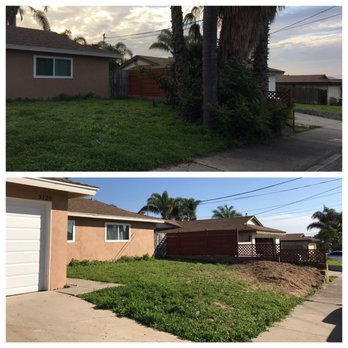 Pro Select Construction Services  - Before and after of palm tree removal. - General Contractors Near Me - Escondido, California