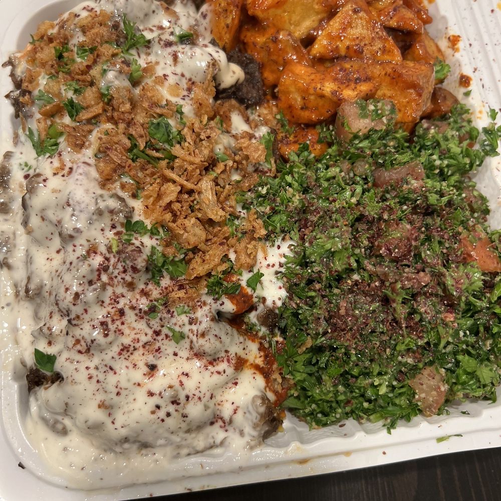 Beef shawarma meal