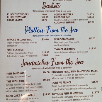 High Tide Restaurant - Seafood Near Me - Key Largo, Florida