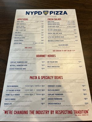 Menu photo 4 NYPD Pizzeria Winter Garden, FL Menu photo 4 NYPD Pizzeria Winter Garden, FL