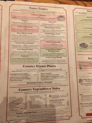 Menu photo 4 Cracker Barrel Old Country Store North Canton, OH