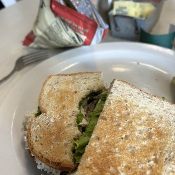 Ladybug Cafe & Cakery - Chicken salad sandwich on toasted wheat, with chips - Cafes Near Me - Bristol, Virginia