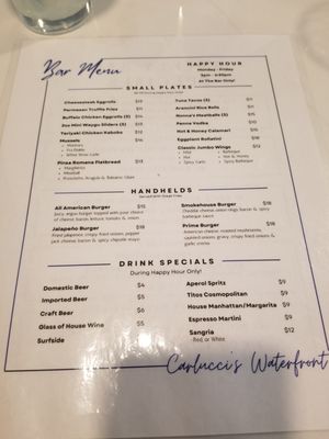 Menu photo 2 Carlucci's Waterfront Mount Laurel, NJ Menu photo 2 Carlucci's Waterfront Mount Laurel, NJ