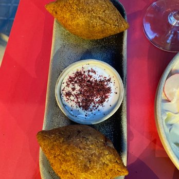 OUD Restaurant Libanés - Kibbe - Deep fried pastry filled with ground lamb - our favorite of the night. - Mediterranean Near Me - Barcelona, B OUD Restaurant Libanés - Kibbe - Deep fried pastry filled with ground lamb - our favorite of the night. - Mediterranean Near Me - Barcelona, B