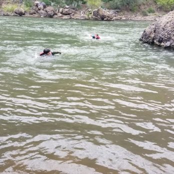 Durango Rivertrippers & Adventure Tours - The swim back after cliff jumping. Staff was located down river for safety - Rafting/Kayaking Near Me - Durango, Colorado