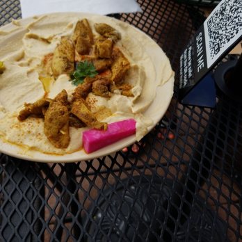 Teta's Grill - Hummus with Chicken Shawarma! Delicious! - Lebanese Near Me - Flushing, Michigan