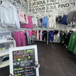 SoulCycle Chestnut Hill - Walls of merch! 6/7/24