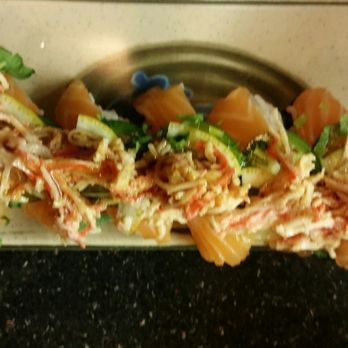 National's Cafe - Spicy salmon nigri - LOVE when Chef makes special pieces for us! - Japanese Near Me - Carson City, Nevada