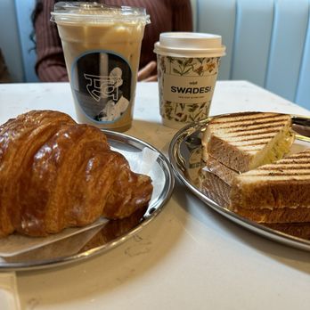 Swadesi Cafe - Chilli cheese toast, croissant, jaggery caramel latte and masala chai - Bakeries Near Me - Chicago, Illinois