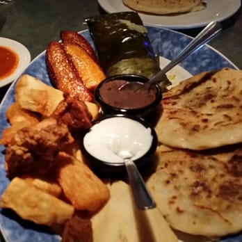 Cuscatlan Salvadorian Cuisine and More - Sampler platter. Very good!! - Salvadoran Near Me - Escondido, California