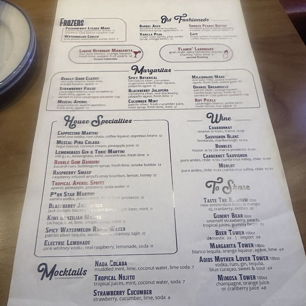 Landmark Bar & Kitchen - Menu - Sports Bars Near Me - Addison, Texas Landmark Bar & Kitchen - Menu - Sports Bars Near Me - Addison, Texas