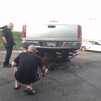 Repairs Done Right - Billy and another friend helped the tow guy position my truck at his shop - Auto Repair Near Me - Waipahu, Hawaii