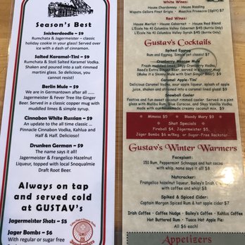 Gustav's - Menu 12/12/17 - German Near Me - Leavenworth, Washington Gustav's - Menu 12/12/17 - German Near Me - Leavenworth, Washington