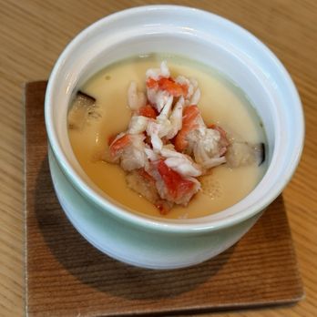 Katami - Chawanmushi (Japanese egg custard soup) with King Crab for $22 - Sushi Bars Near Me - Houston, Texas Katami - Chawanmushi (Japanese egg custard soup) with King Crab for $22 - Sushi Bars Near Me - Houston, Texas