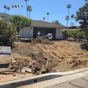 Pacific Coast Hardscapes - Day 1 - Demo concrete drive and remove underlying clay soil. - Masonry/Concrete Near Me - San Marcos, California Pacific Coast Hardscapes - Day 1 - Demo concrete drive and remove underlying clay soil. - Masonry/Concrete Near Me - San Marcos, California