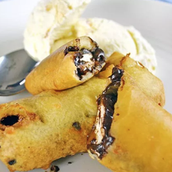 Cf Lennox's - Our famous Battered mars bar and snickers