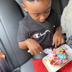 Rainbow Ribbons Rolled Ice Cream - My son loved his ice cream! And it was exactly what he wanted