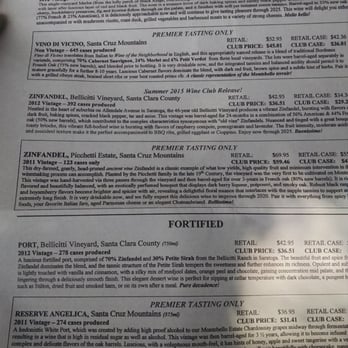 Picchetti Winery - August menu - Wineries Near Me - Cupertino, California