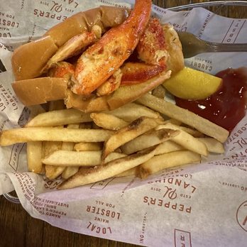 Pepper's Landing - Lobster Roll with fries - Seafood Near Me - Brunswick, Maine Pepper's Landing - Lobster Roll with fries - Seafood Near Me - Brunswick, Maine
