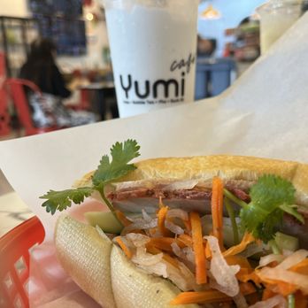 Yumi Cafe Tomball - Combination Sandwich and Coconut cream blend drink! - Bubble Tea Near Me - Houston, Texas Yumi Cafe Tomball - Combination Sandwich and Coconut cream blend drink! - Bubble Tea Near Me - Houston, Texas