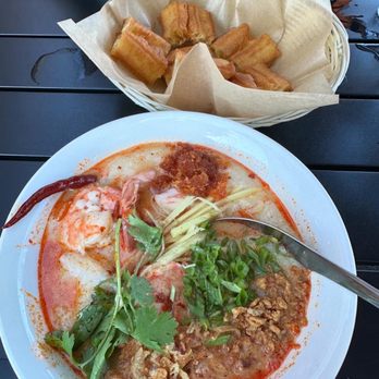 Secret Congee - Tomyum Tom Yum Shrimp Congee Youtiao Crispy Fried Dough - Asian Fusion Near Me - Seattle, Washington Secret Congee - Tomyum Tom Yum Shrimp Congee Youtiao Crispy Fried Dough - Asian Fusion Near Me - Seattle, Washington