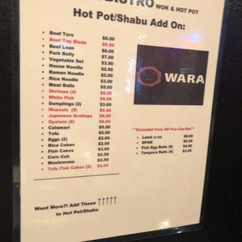 Shabu Wara - Menu part II!! - New American Near Me - Chino, California Shabu Wara - Menu part II!! - New American Near Me - Chino, California