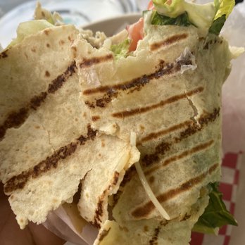 Smoothie Plus - Paper that refused to come off the Chicken Caesar Wrap - Juice Bars & Smoothies Near Me - Hollywood, Florida