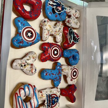 A & H Donuts - Captain America happy birthday donuts! - Donuts Near Me - Fort Worth, Texas