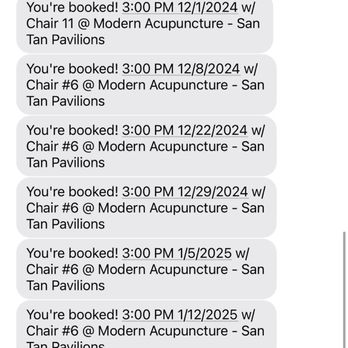 Modern Acupuncture - Image of sessions booked 11/17 - Acupuncture Near Me - Gilbert, Arizona