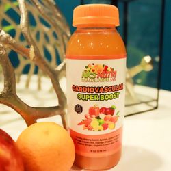 NK's Nutri Health Juices - Cardiovascular Super Boost - Orange Carrots Granny Smith Apples Golden Beets Orange Capsium Oranges Tumeric Organic Ginger Organic Lemon wi