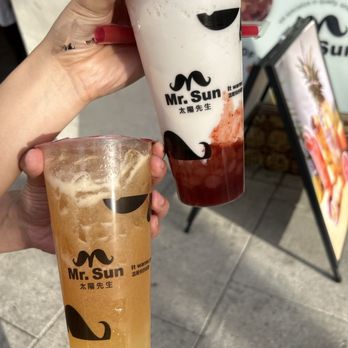 Mr Sun Tea - Mr. Sun strawberry milk and green tea w/Heineken nonalcoholic - Bubble Tea Near Me - Palo Alto, California Mr Sun Tea - Mr. Sun strawberry milk and green tea w/Heineken nonalcoholic - Bubble Tea Near Me - Palo Alto, California