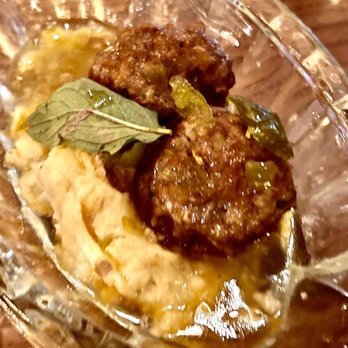Hell's Backbone Grill & Farm - We ate two of the lamb meatballs before I took this blurry picture. Amazing! - American Near Me - Boulder, Utah Hell's Backbone Grill & Farm - We ate two of the lamb meatballs before I took this blurry picture. Amazing! - American Near Me - Boulder, Utah