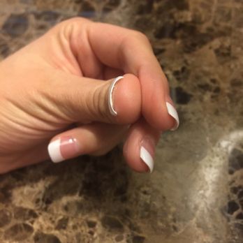 Da VI Nails - Left thumb. Same thing. Not fully secured to the nail bed. - Nail Salons Near Me - Round Rock, Texas Da VI Nails - Left thumb. Same thing. Not fully secured to the nail bed. - Nail Salons Near Me - Round Rock, Texas