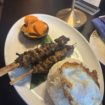 Sticky Rice - Beef Skewers plate with rice - Thai Near Me - Plantation, Florida Sticky Rice - Beef Skewers plate with rice - Thai Near Me - Plantation, Florida