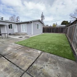 Life Turf Landscaping - After: Flattening, leveling, concrete removal and artificial turf install