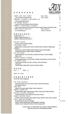 Menu photo 5 AVI - Wichita Wichita, KS Menu photo 5 AVI - Wichita Wichita, KS