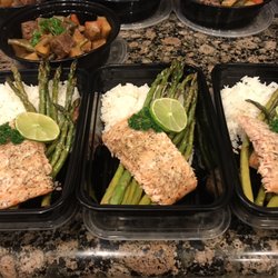 Sacred Temple Meal - Salmon * Asparagus served with steamed Jasmine rice